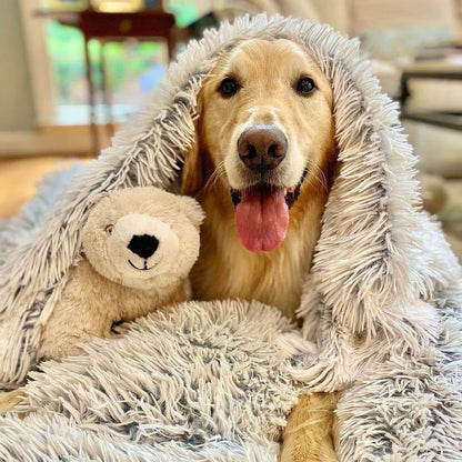Blanket with Plush Dog Soft Fibres for Comfort and Security for Dogs