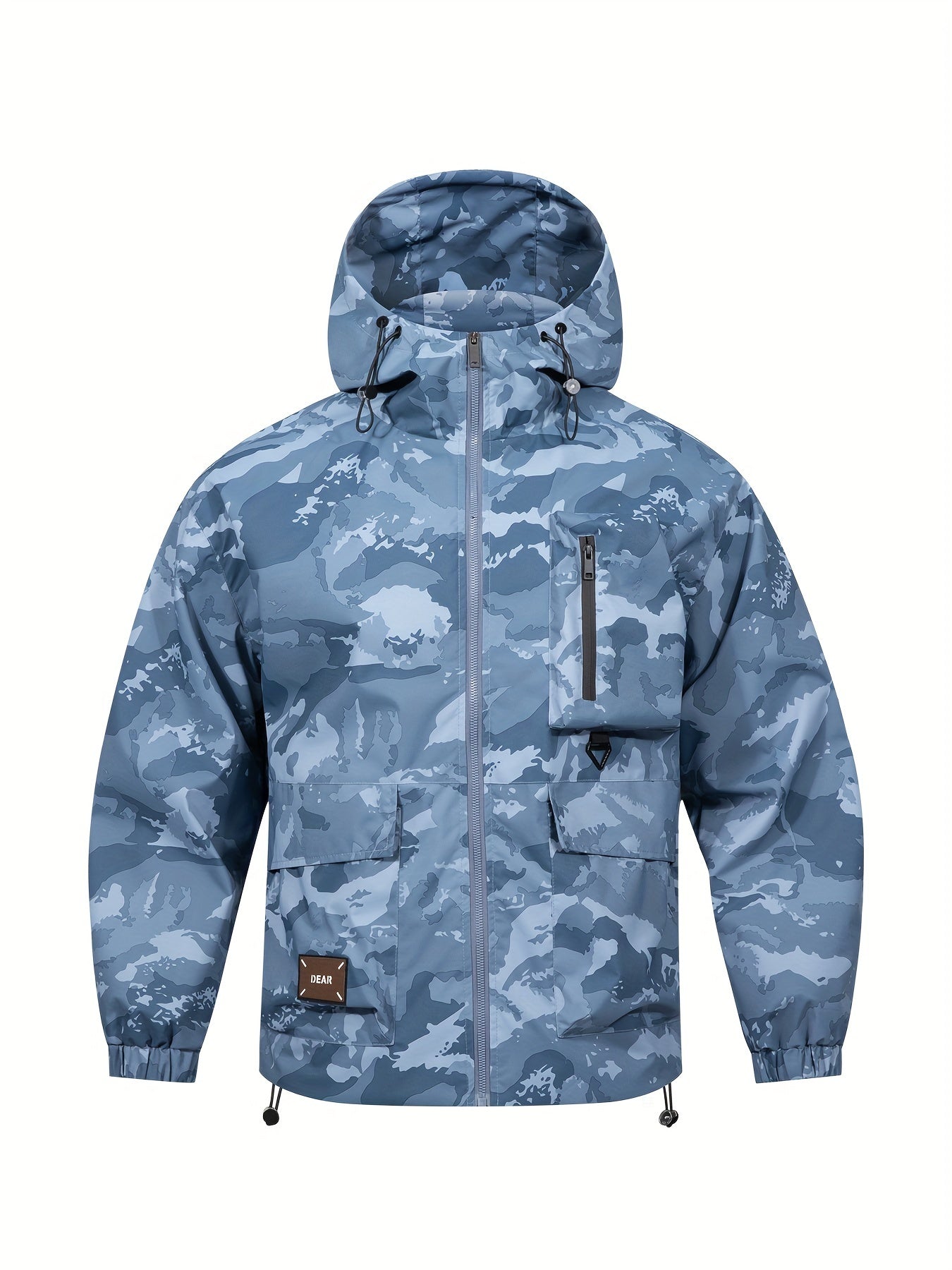 Men's Jacket with Camouflage Pattern and Hood for Casual and Comfortable