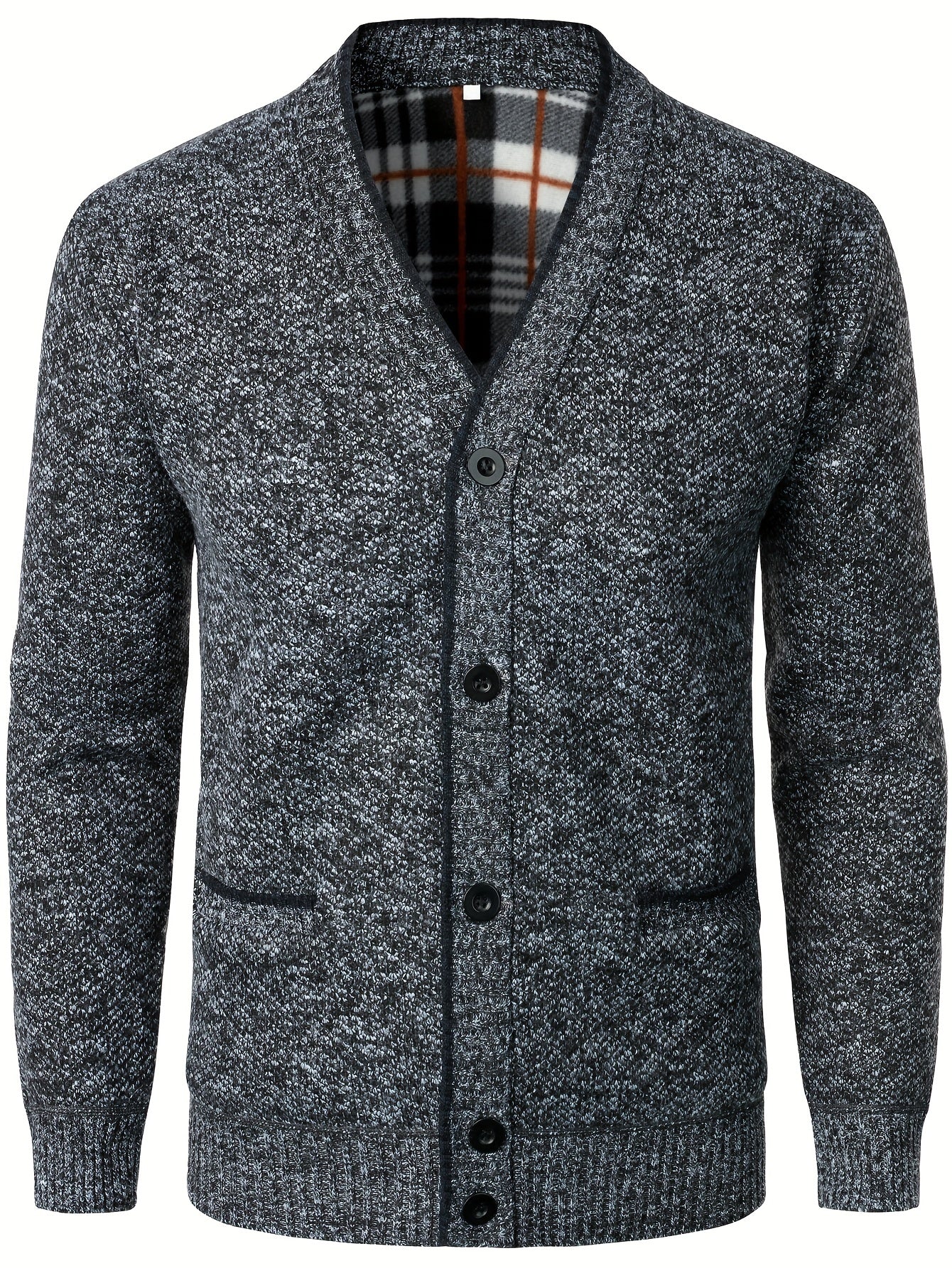 Men's Knitted Cardigan with Buttons for Warm and Comfortable for Autumn and Winter