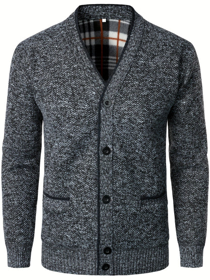 Men's Knitted Cardigan with Buttons for Warm and Comfortable for Autumn and Winter
