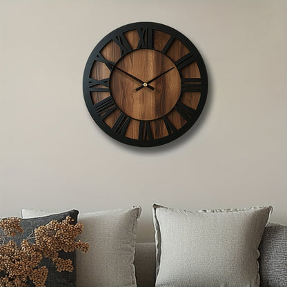 Clock with Wooden Wall Open Dial Design for Stylish and Decorative