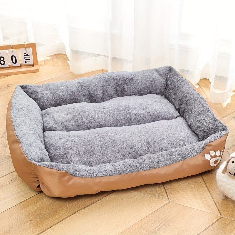 Dog with Rectangular Bed Made of Polyester with Soft Filling for All Dogs