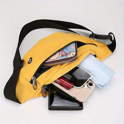 Bag with Sporty Bum Design for Women with Multiple Pockets and Adjustable Strap