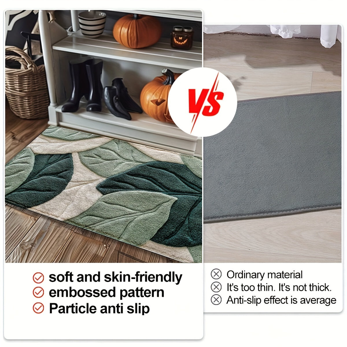 Mat Leaf Bath for Absorbent, Plush, and Comfortable for the Bathroom