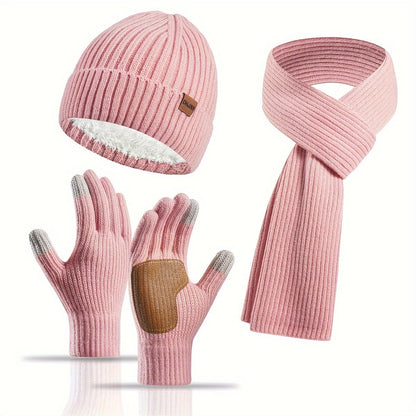 Set Joyful Winter for Hat, Scarf, and Gloves for Couples