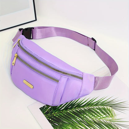 Bag with Lightweight Bum Design for Women with Multiple Zipper Pockets and Adjustable Strap