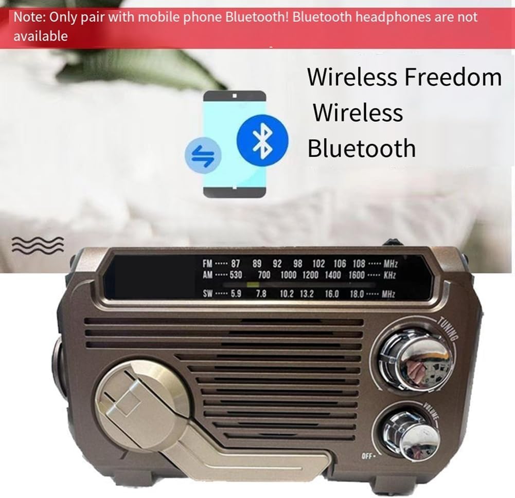 Emergency Radio with Dynamo and Solar Panel for Reliable Communication and Lighting