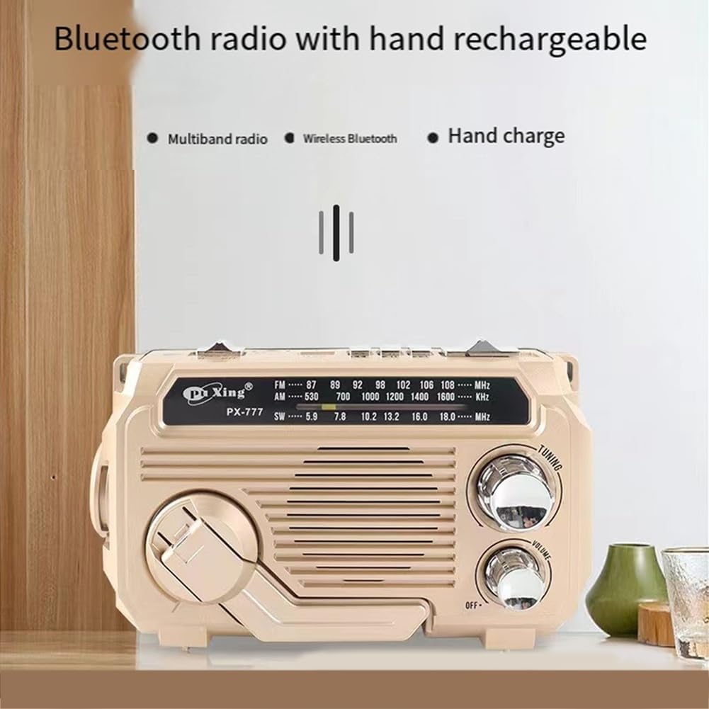 Emergency Radio with Dynamo and Solar Panel for Reliable Communication and Lighting