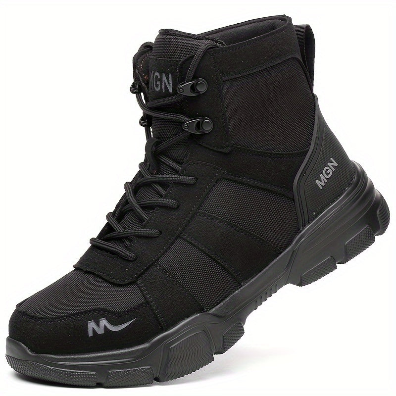 Shoes with Men's Safety Steel Toe for Puncture-Resistant and Slip-Resistant