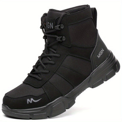 Shoes with Men's Safety Steel Toe for Puncture-Resistant and Slip-Resistant