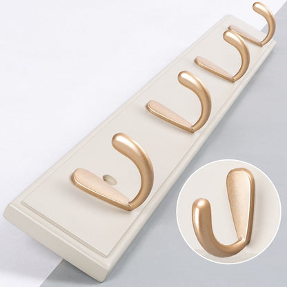 Hooks Bamboo Wall Coat Rack with Metal for Space-Saving Coat Rack Without Drilling