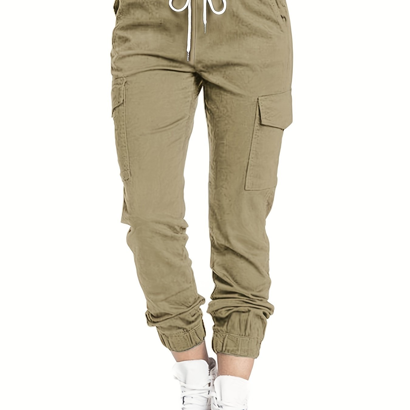Ladies' Cargo Trousers with Pockets and a Comfortable Fit for Casual Everyday Wear