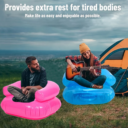 Cushion Inflatable Lounge Chair for Adults with Transparent Design and Comfort