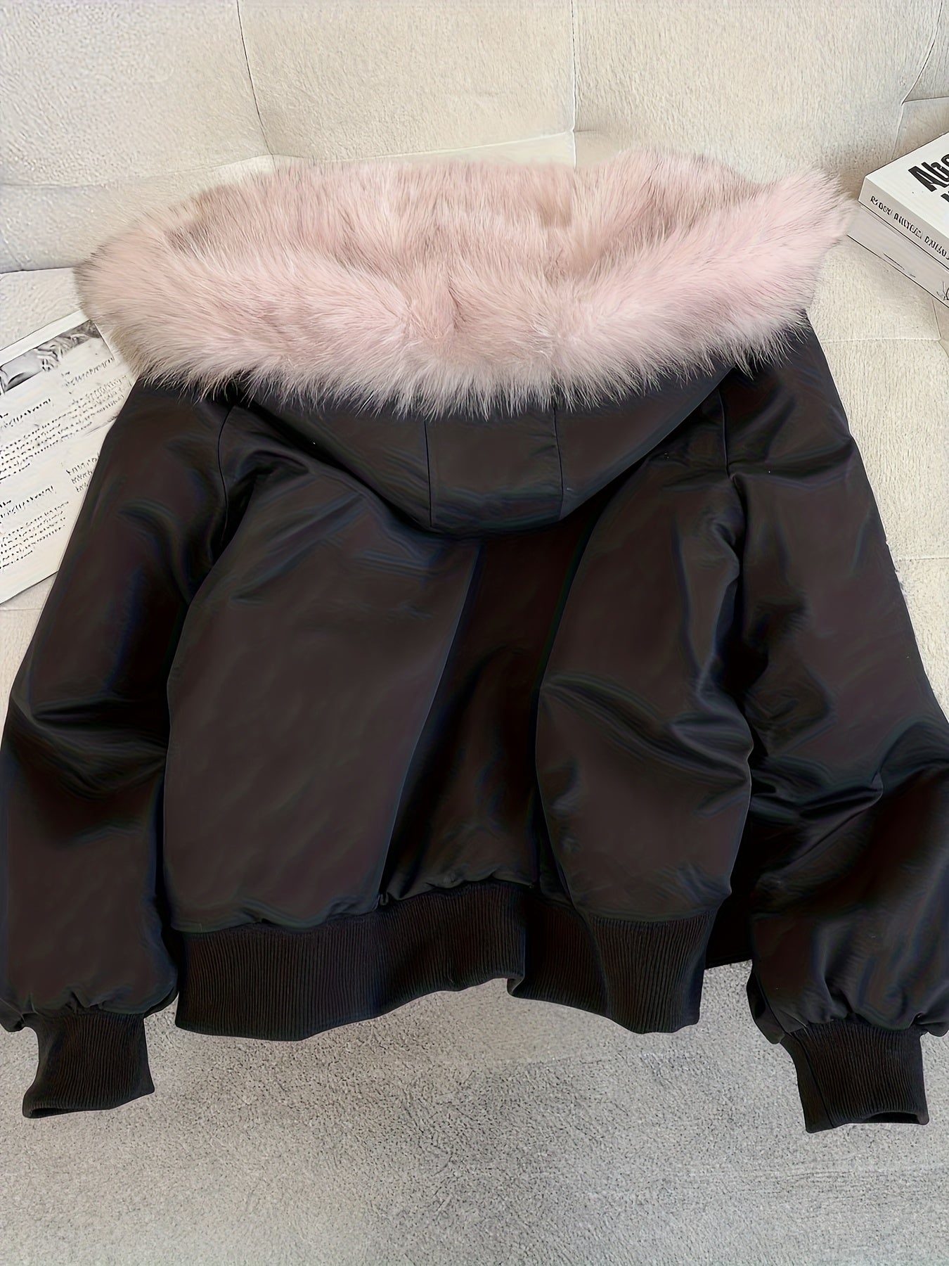 Ladies' Bomber Jacket with Faux Fur for Chic and Warm for Every Season