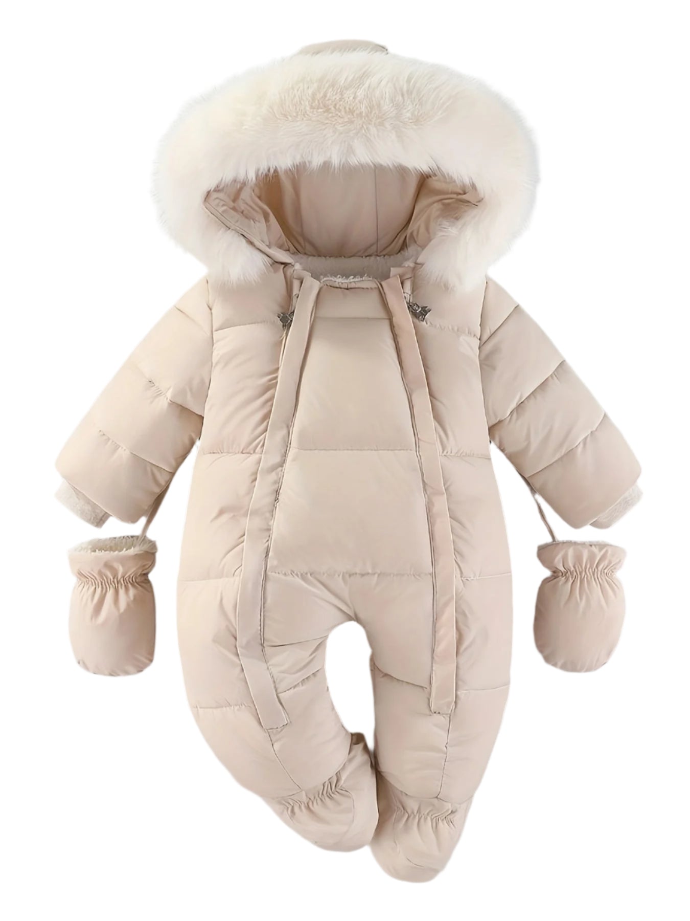 Frosty Baby Romper for Luxe Winter Jumpsuit with Hood for the Colder Months