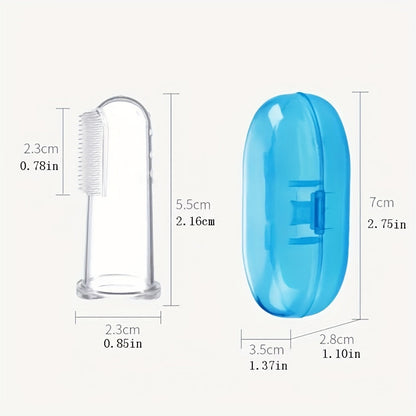 Baby Finger Toothbrush Made of Soft Silicone for Oral Care and Teething