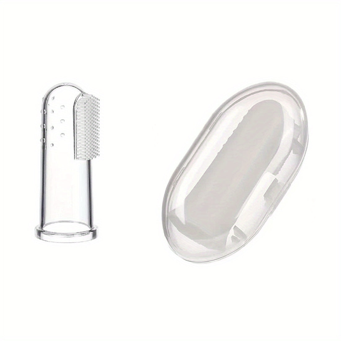 Baby Finger Toothbrush Made of Soft Silicone for Oral Care and Teething