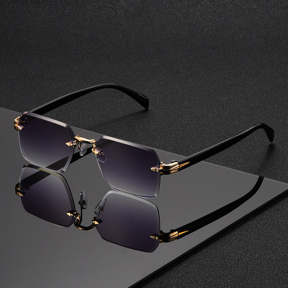 Glasses with Rimless Square Design for Men for Elegance and Comfort in One