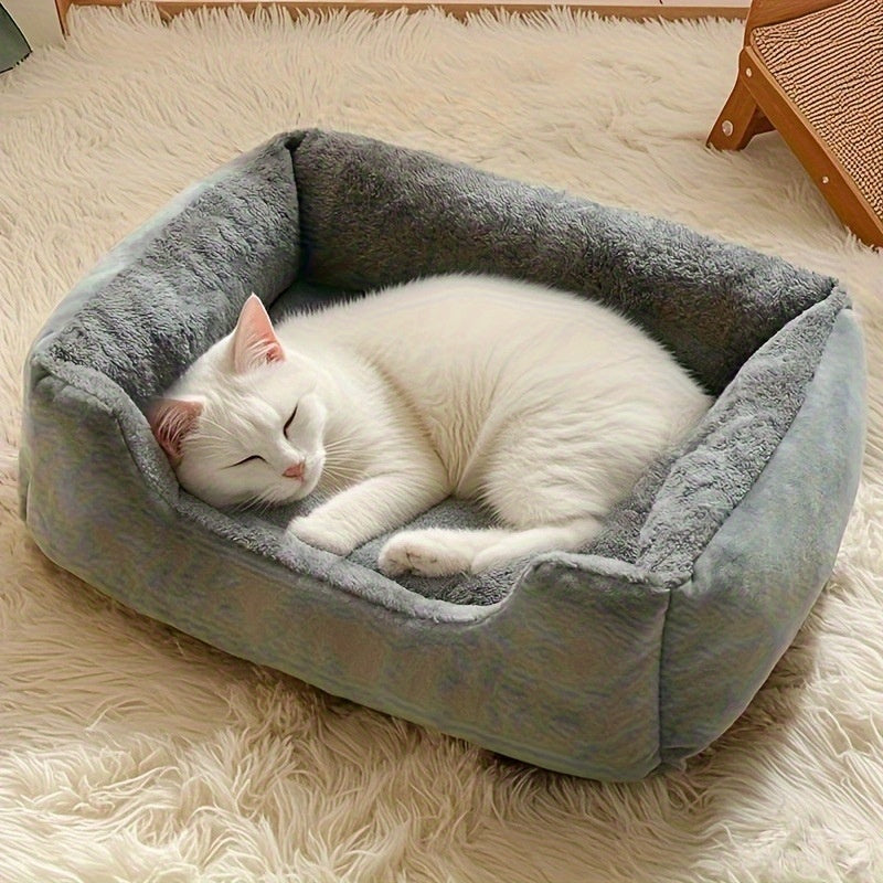 Dog with Soft Cat and Bed for Small Pets with Comfortable Plush Edge