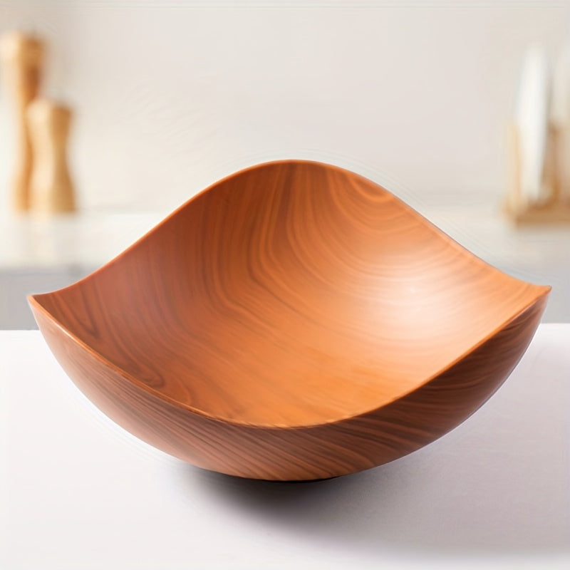 Bowl with Large Fruit Wood Look for Decorative and Practical for Table Use
