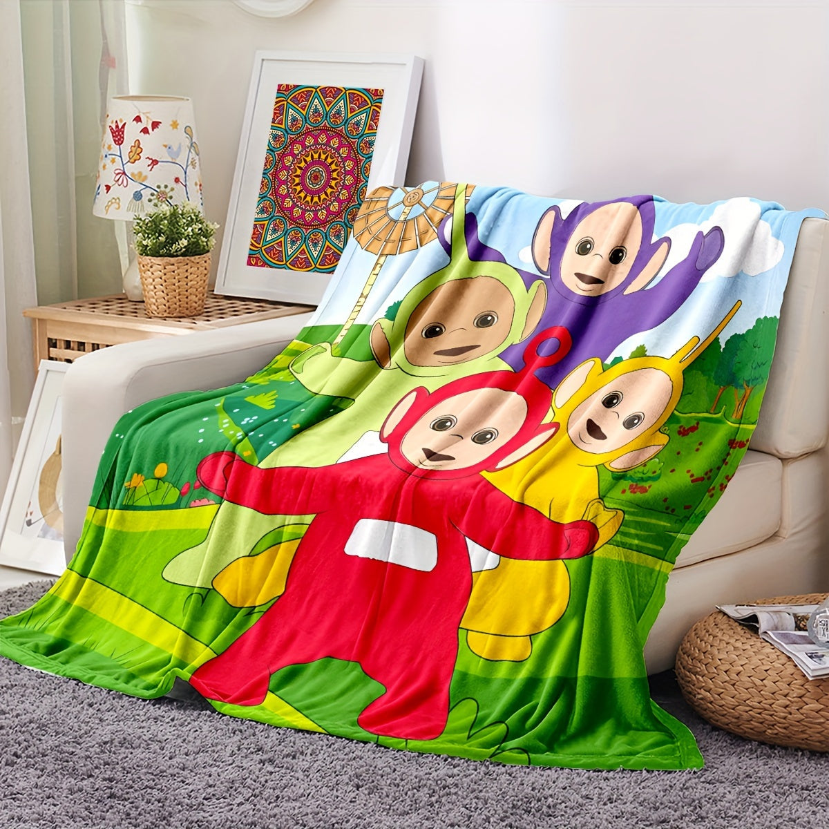 Blanket Teletubbies for Children, Soft and Versatile