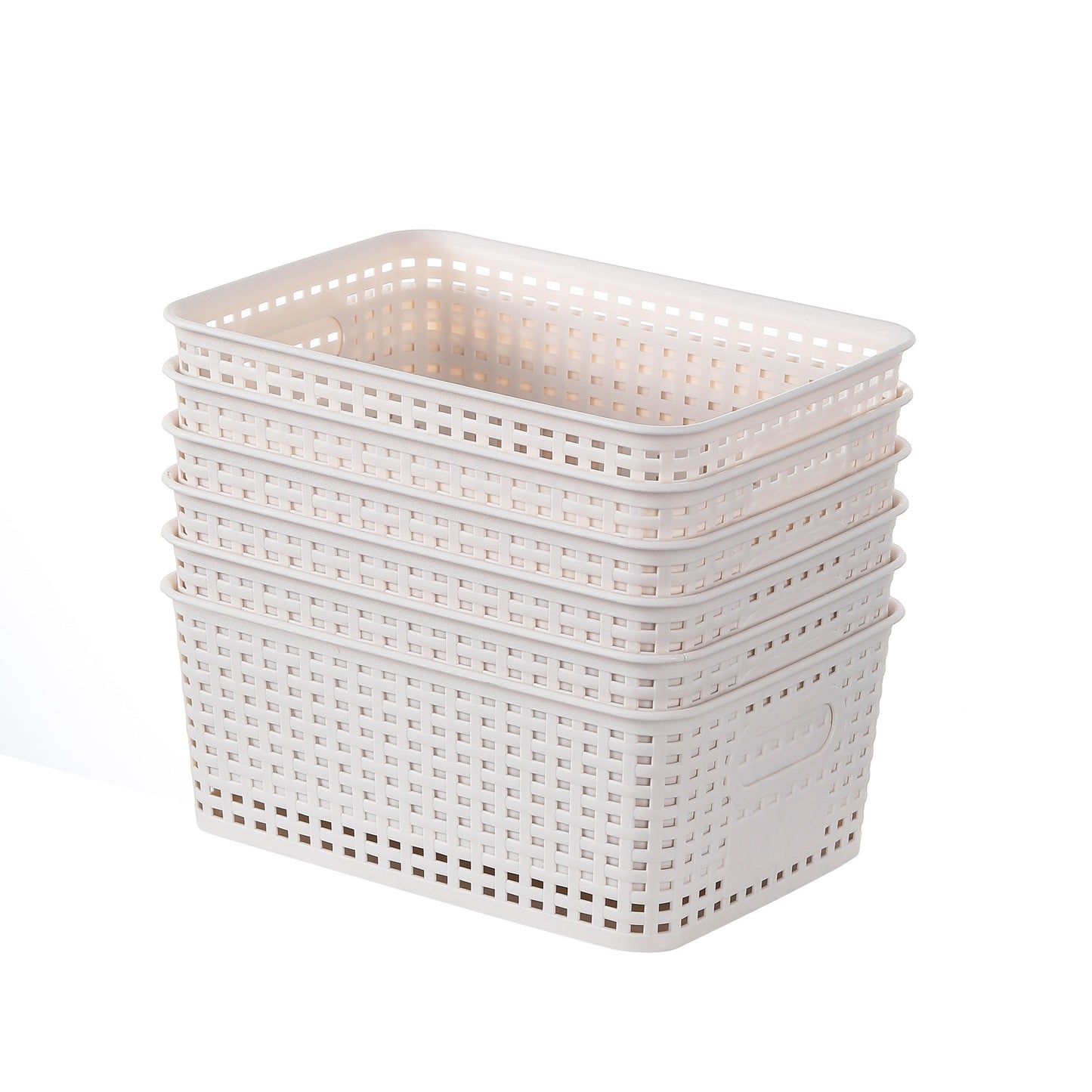 Storage Baskets with Plastic Woven Set for Practical, Lightweight and Versatile in Use