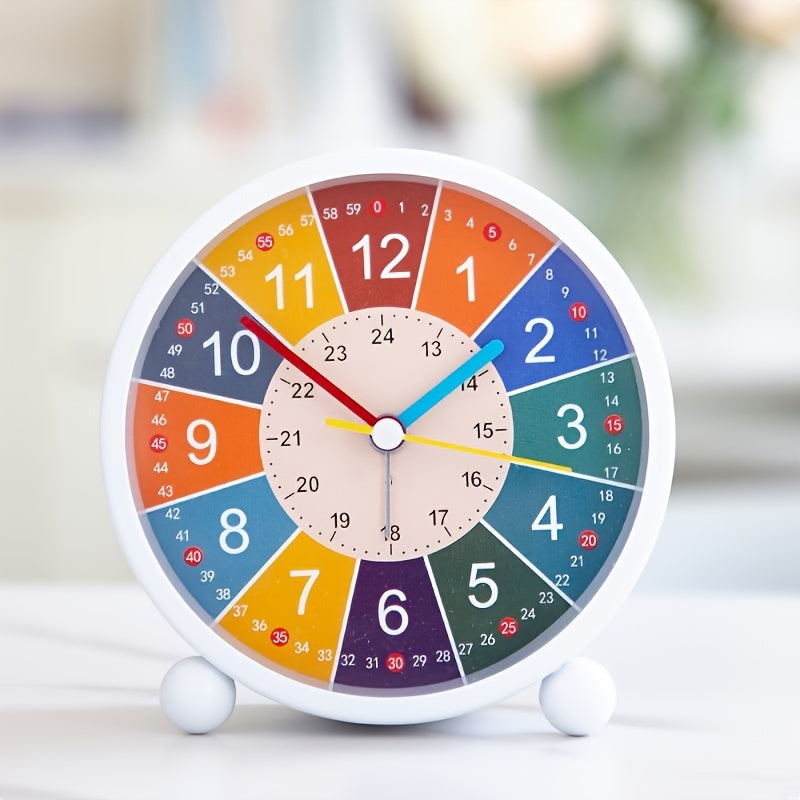 Clock Educational Silent Alarm for Colorful Clock for Students and Children