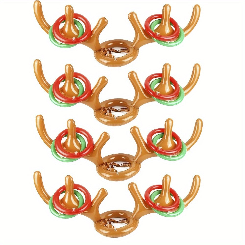 Game Inflatable Reindeer Antler Ring Toss for Fun Christmas and Party Game