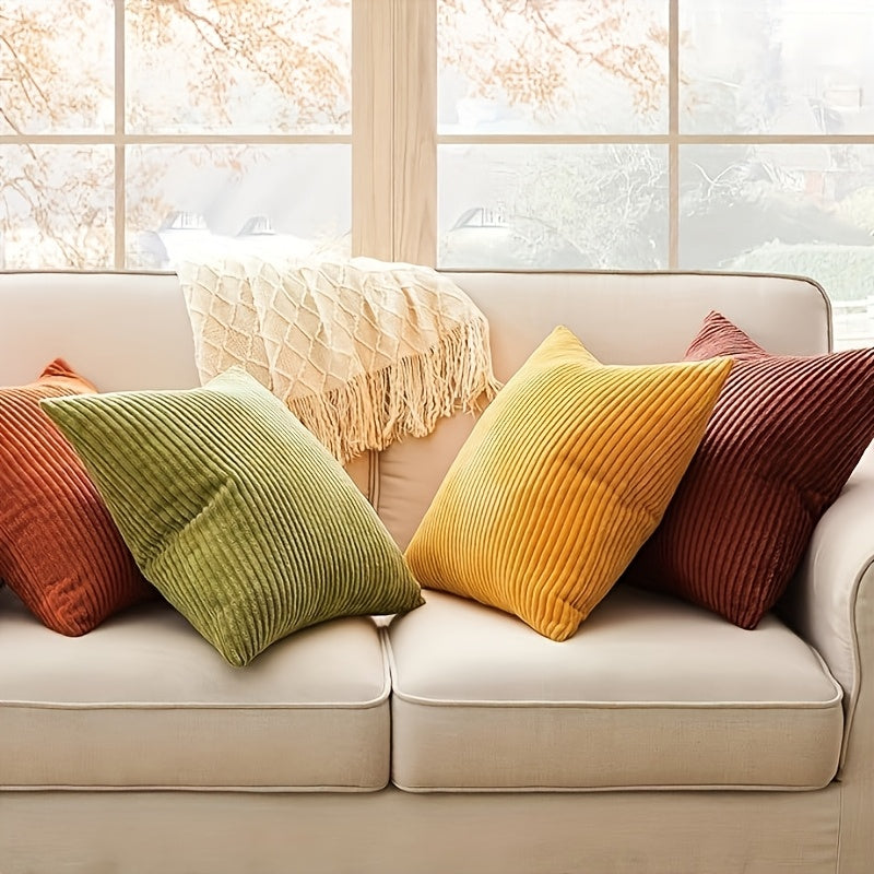 Cushion with Bohemian Rib Cover with Stripe Texture for Soft, Stylish, and Decorative