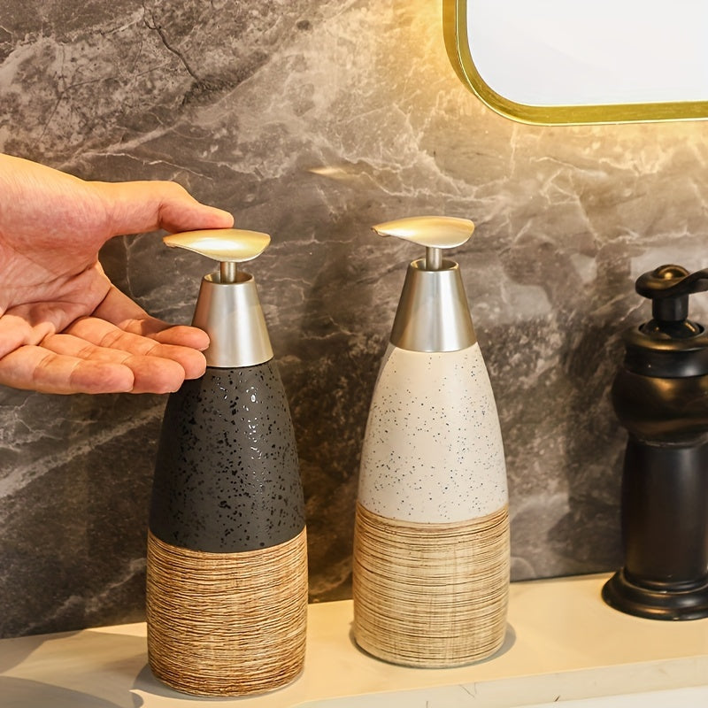 Ceramic Soap Dispenser with Pump Mechanism for Bathroom Accessory