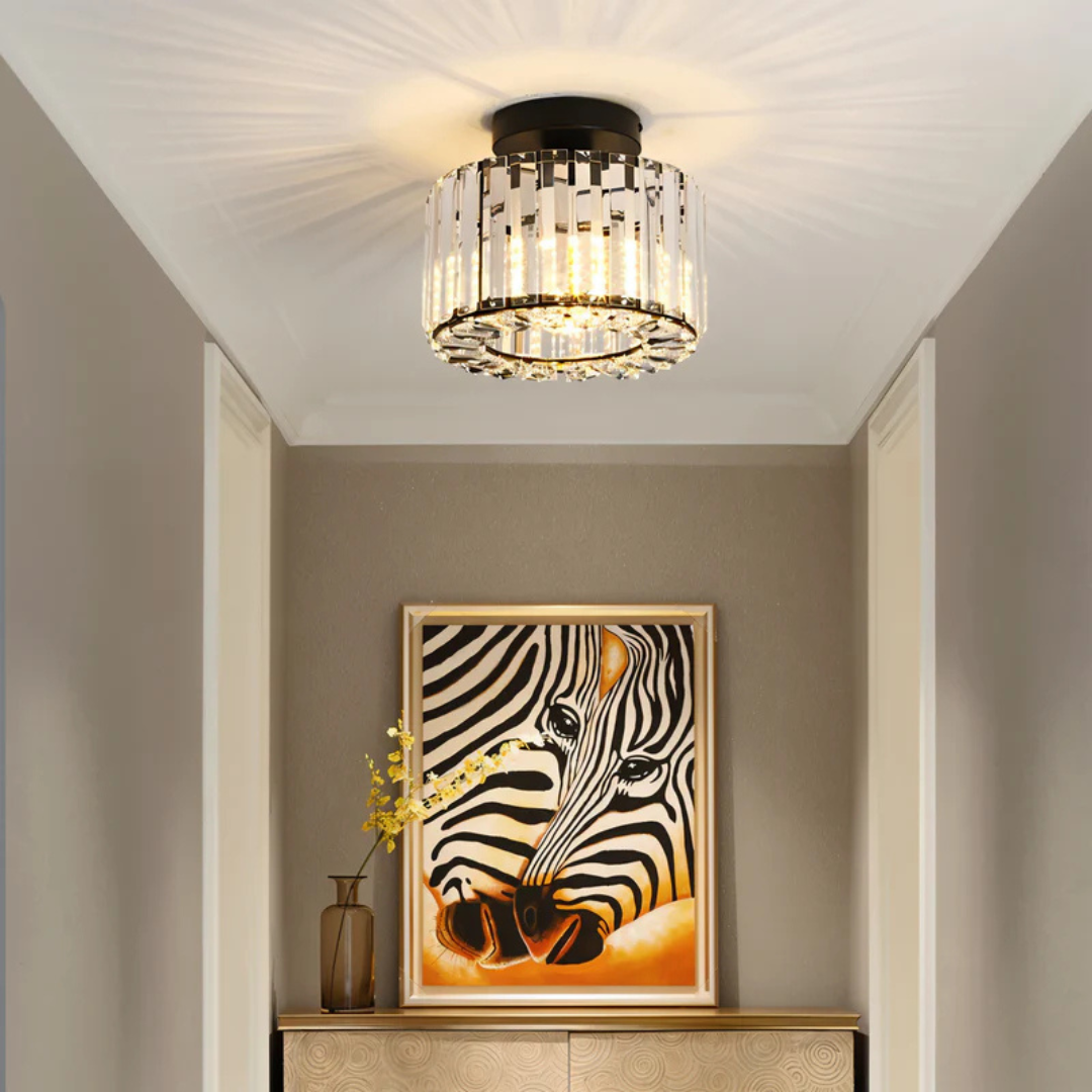 Light with Crystal Ceiling Modern Finish for Living Room and Bedroom