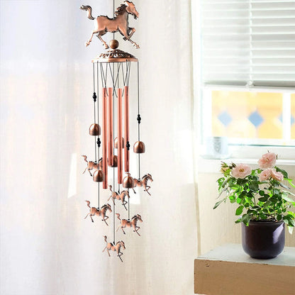 Decorative Wind Chime with Horse Figures for a Relaxing Garden and Balcony