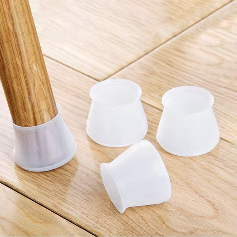 Flexigrip Pro for Transparent Silicone Chair Leg Covers with Anti-Slip Felt Base