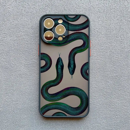 Case with Phone Snake Pattern with Shock Absorbing and Slim Design