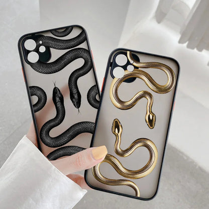 Case with Phone Snake Pattern with Shock Absorbing and Slim Design