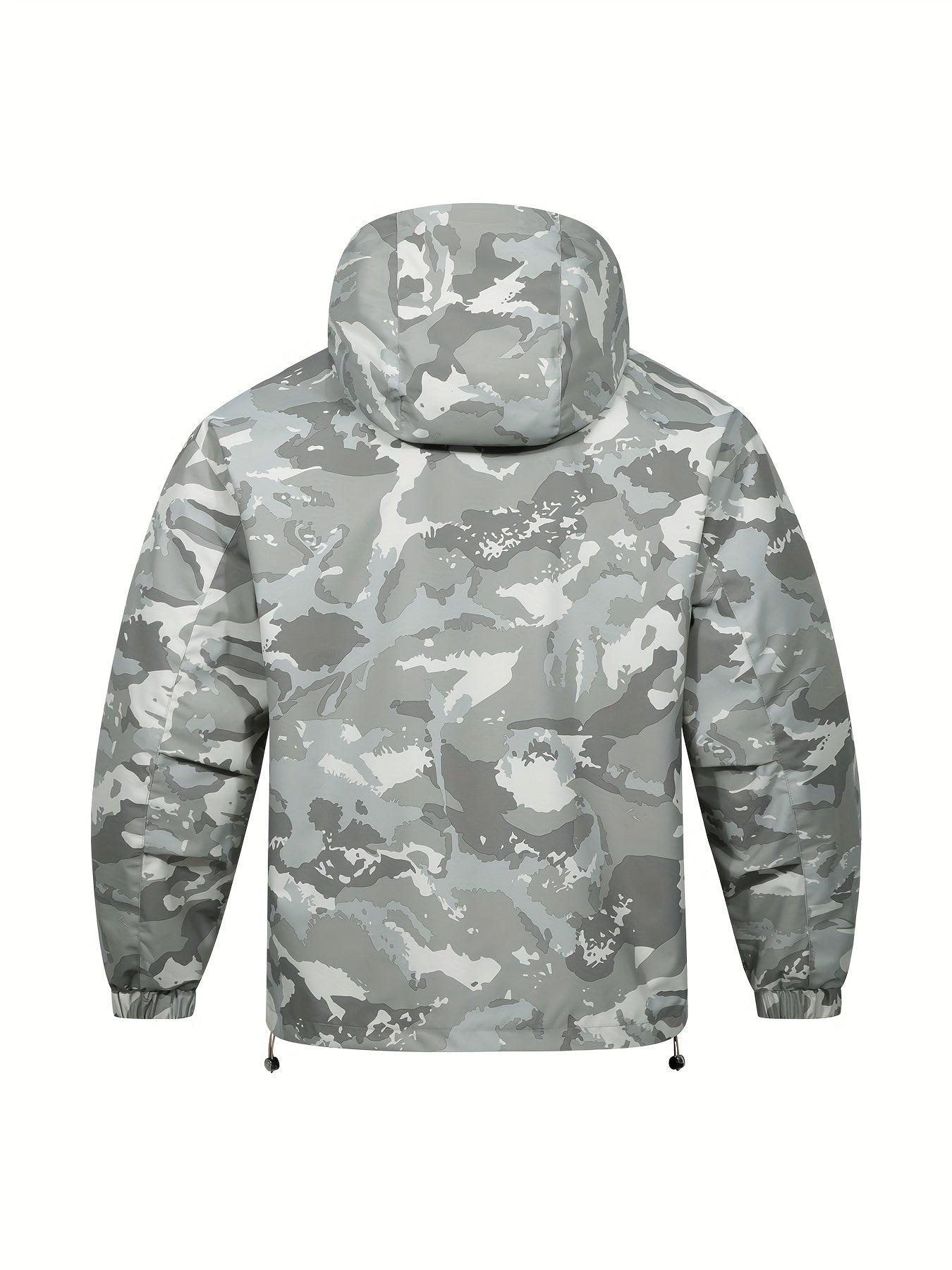 Men's Jacket with Camouflage Pattern and Hood for Casual and Comfortable