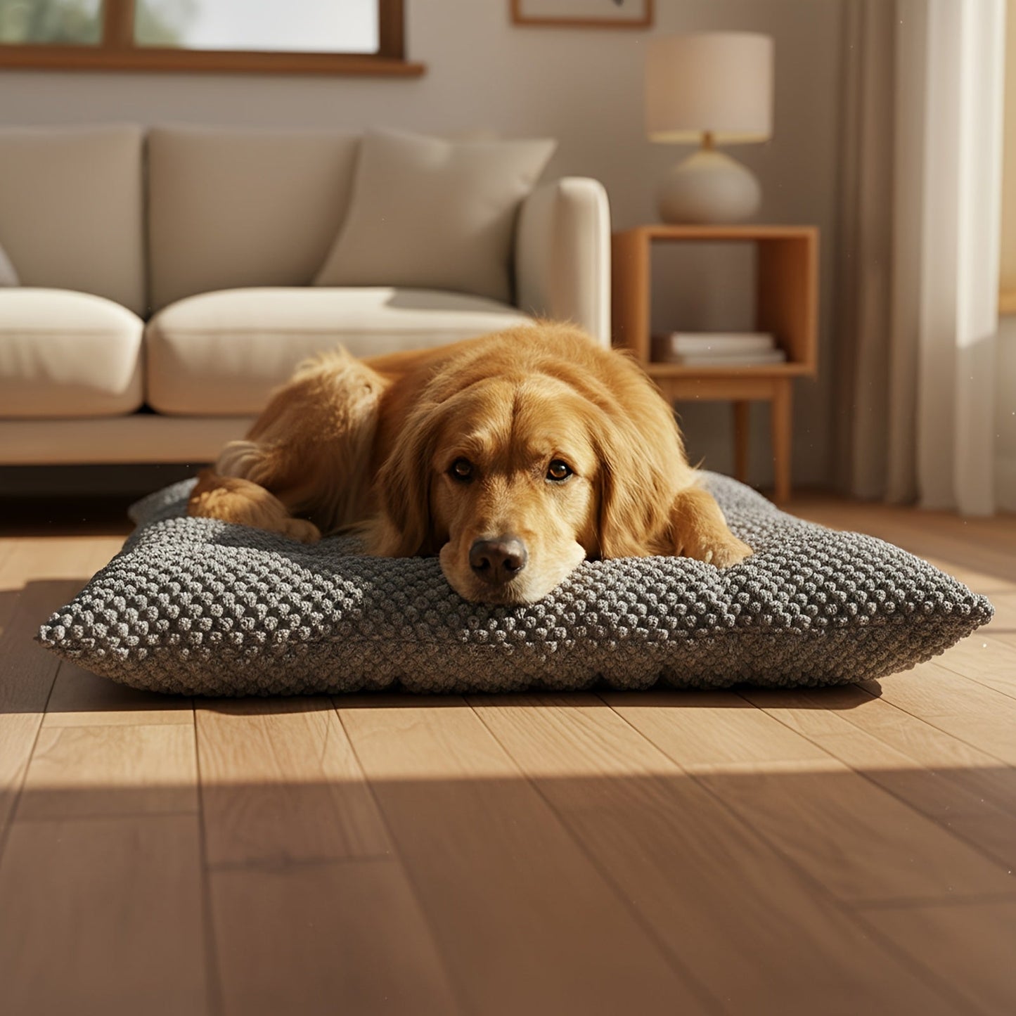 Cushion with Comfortable Dog Design for Dogs with Soft Filling and Padded Sleeping Surface