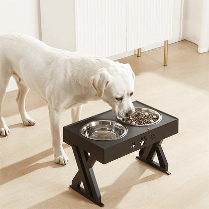 Stand Adjustable Dog Food Bowl with Elevated for Comfortable and Neat Feeding