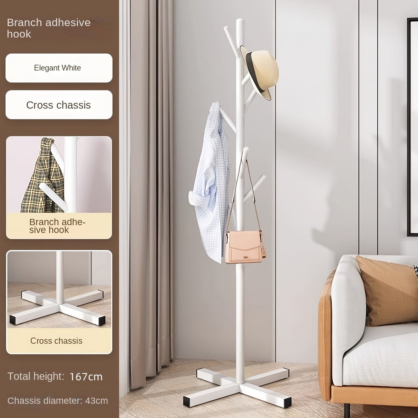 Rack with Metal Coat Branch Style for Functional and Stylish for Any Interior