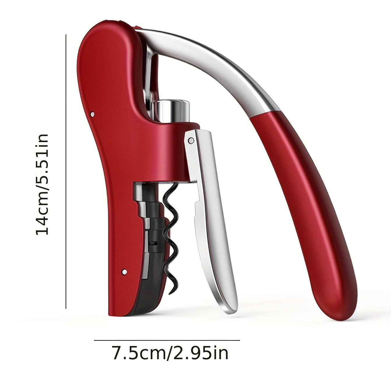 Ergonomic Corkscrew for Quickly and Safely Open Wine Bottles for Home and Hospitality