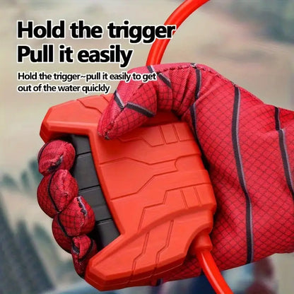 Gloves with Water Spray Design for Children with Web Pattern and Playful Water Action