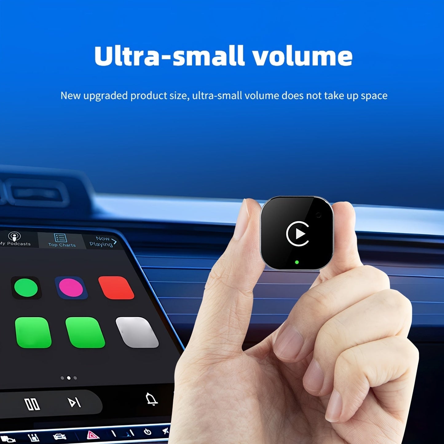 2-in-1 Wireless Carplay & Android Auto Adapter for Plug & Play Quick Connection
