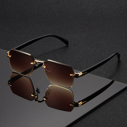 Glasses with Rimless Square Design for Men for Elegance and Comfort in One