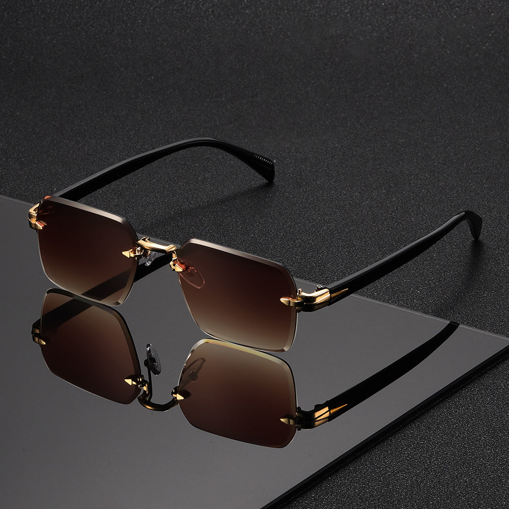 Glasses with Rimless Square Design for Men for Elegance and Comfort in One