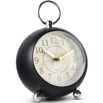 Night Light Vintage Analogue Alarm Clock with for Quiet and Clearly Readable