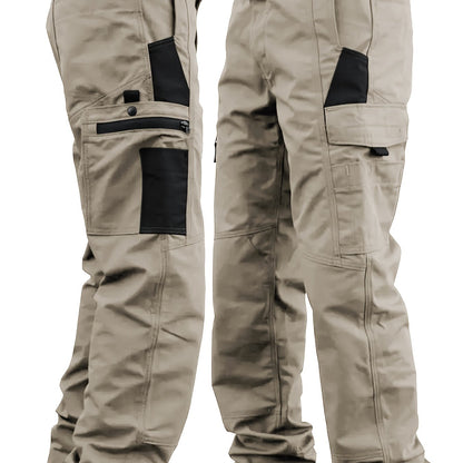 Men's Cargo Work Trousers with Multiple Pockets for Durable and Suitable for Outdoor Use