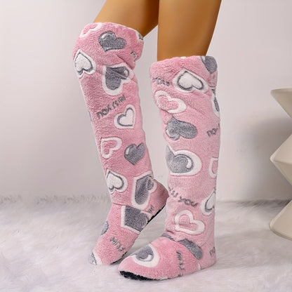 Soft Ladies Slippers with Heart Pattern for Comfortable and Quiet