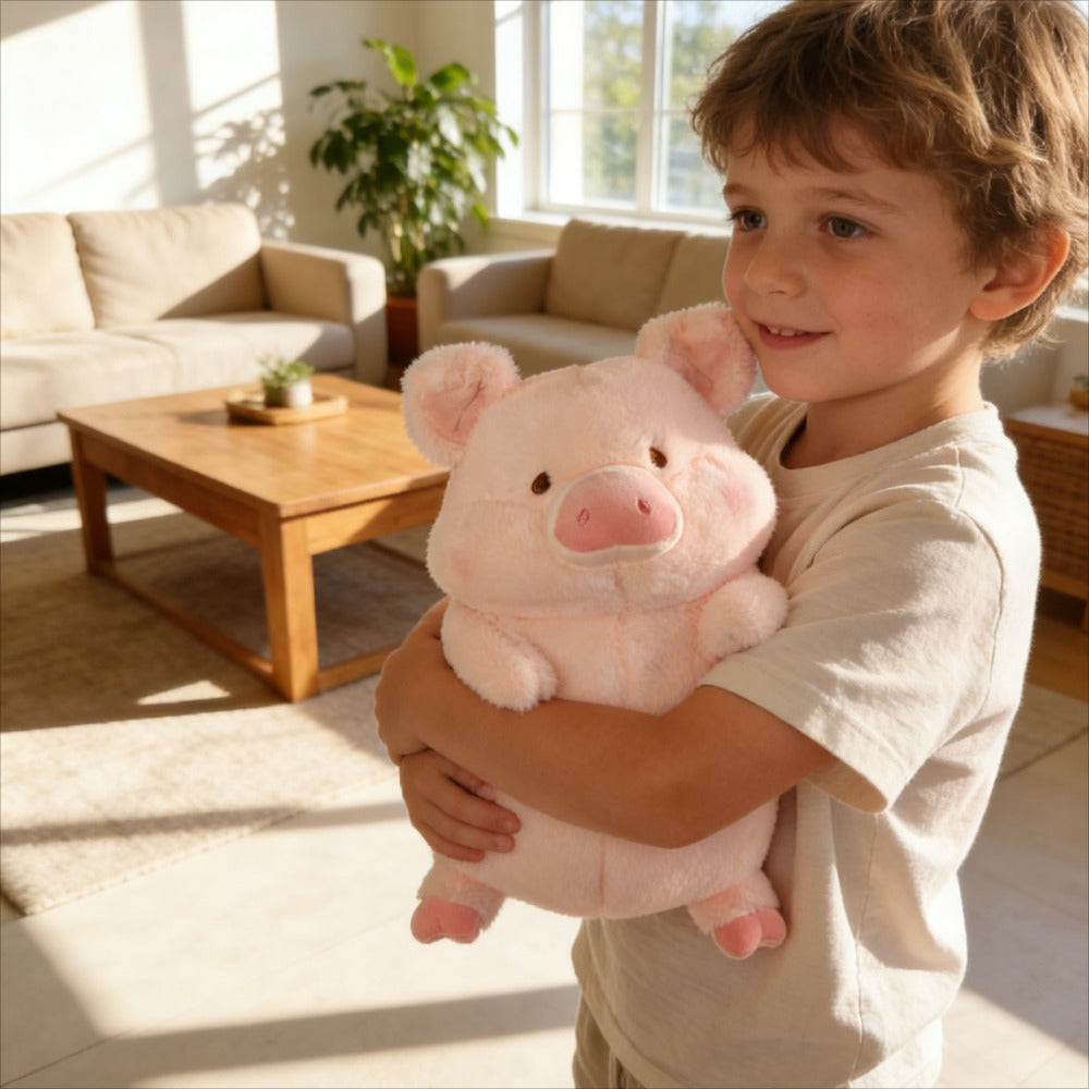 Cuddle Toy with Soft Plush Piglet Design for Babies, Children, and Cuddle Moments