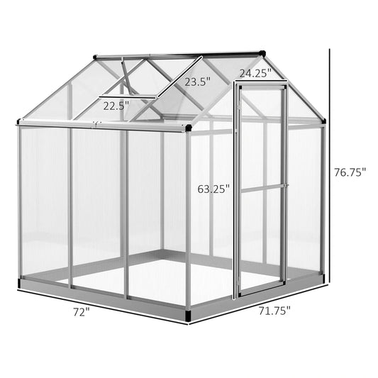 6 x 6 Polycarbonate Greenhouse – view 3