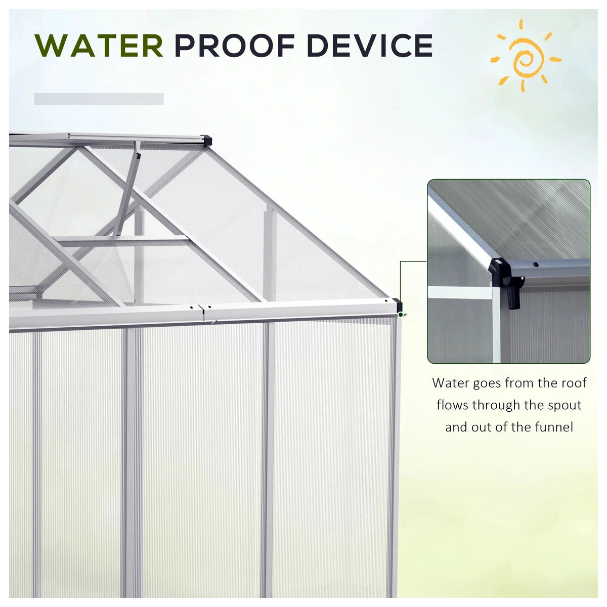 6 x 6 Polycarbonate Greenhouse – view 6